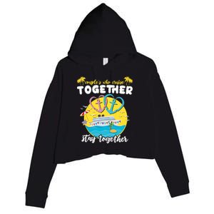 Cruising Together Ship Husband Wife Couple Cruise Gift Crop Fleece Hoodie