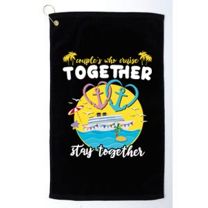 Cruising Together Ship Husband Wife Couple Cruise Gift Platinum Collection Golf Towel