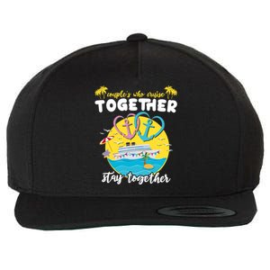 Cruising Together Ship Husband Wife Couple Cruise Gift Wool Snapback Cap