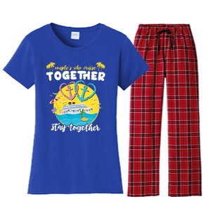 Cruising Together Ship Husband Wife Couple Cruise Gift Women's Flannel Pajama Set