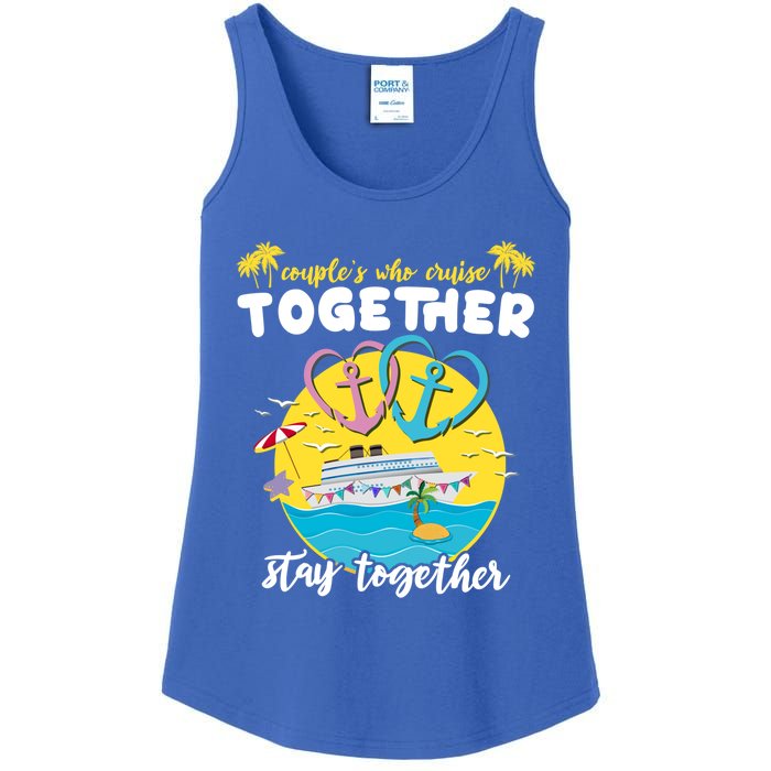 Cruising Together Ship Husband Wife Couple Cruise Gift Ladies Essential Tank