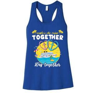 Cruising Together Ship Husband Wife Couple Cruise Gift Women's Racerback Tank