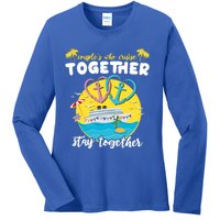 Cruising Together Ship Husband Wife Couple Cruise Gift Ladies Long Sleeve Shirt