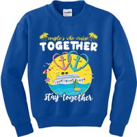 Cruising Together Ship Husband Wife Couple Cruise Gift Kids Sweatshirt