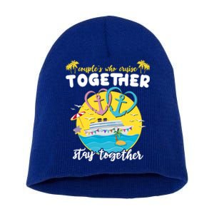 Cruising Together Ship Husband Wife Couple Cruise Gift Short Acrylic Beanie