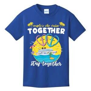 Cruising Together Ship Husband Wife Couple Cruise Gift Kids T-Shirt