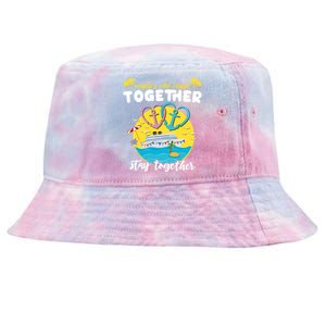 Cruising Together Ship Husband Wife Couple Cruise Gift Tie-Dyed Bucket Hat