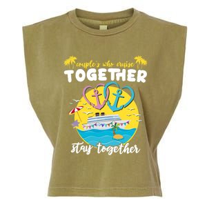 Cruising Together Ship Husband Wife Couple Cruise Gift Garment-Dyed Women's Muscle Tee