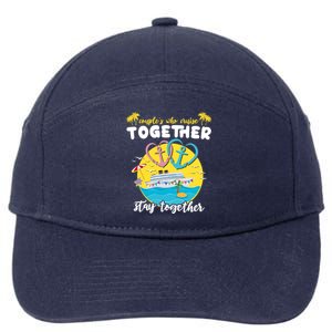 Cruising Together Ship Husband Wife Couple Cruise Gift 7-Panel Snapback Hat