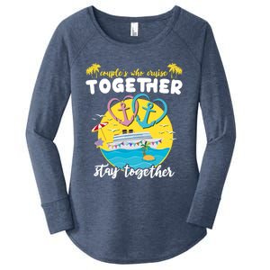 Cruising Together Ship Husband Wife Couple Cruise Gift Women's Perfect Tri Tunic Long Sleeve Shirt