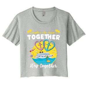 Cruising Together Ship Husband Wife Couple Cruise Gift Women's Crop Top Tee