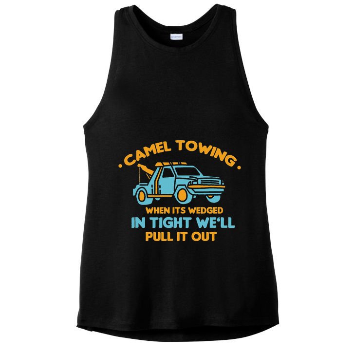 Camel Towing Successfully Pulling Out Tow Truck Ladies PosiCharge Tri-Blend Wicking Tank