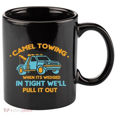 Camel Towing Successfully Pulling Out Tow Truck 11oz C Handle Ceramic Mug