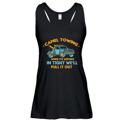 Camel Towing Successfully Pulling Out Tow Truck Ladies Essential Flowy Tank