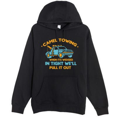 Camel Towing Successfully Pulling Out Tow Truck Premium Pullover Hoodie