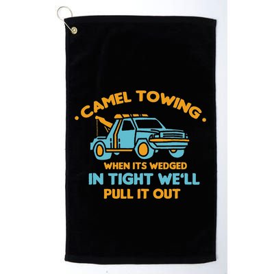 Camel Towing Successfully Pulling Out Tow Truck Golf Towel