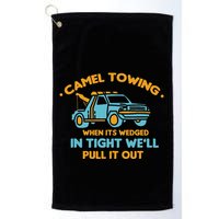 Camel Towing Successfully Pulling Out Tow Truck Golf Towel