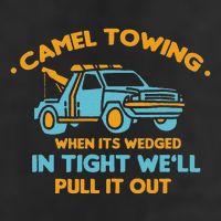 Camel Towing Successfully Pulling Out Tow Truck Golf Towel
