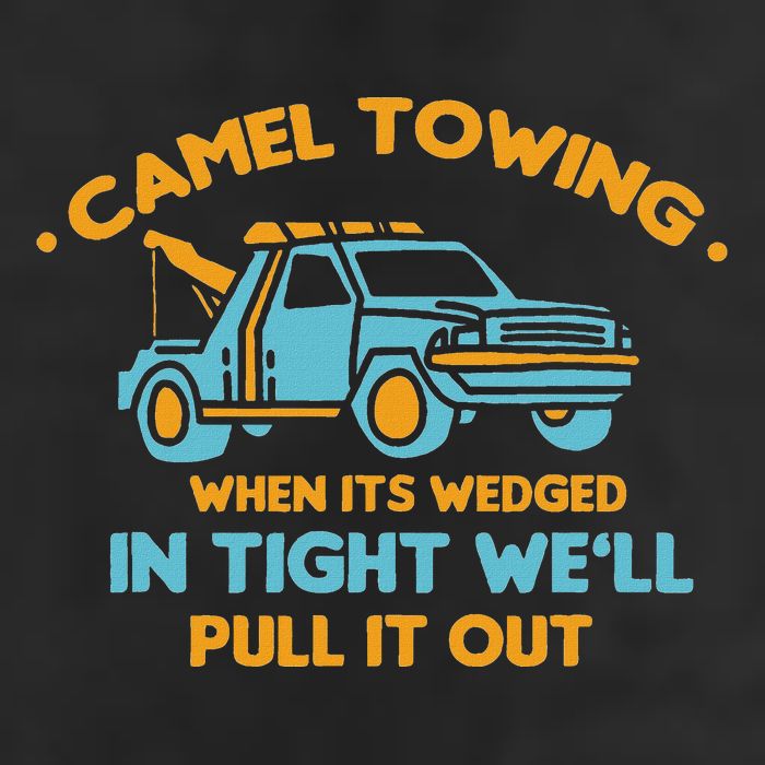 Camel Towing Successfully Pulling Out Tow Truck Golf Towel