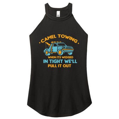 Camel Towing Successfully Pulling Out Tow Truck Women's Perfect Tri Rocker Tank