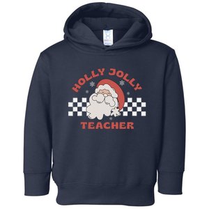 Christmas Teacher Santa Holly Xmas Jolly Teacher Christmas Toddler Hoodie