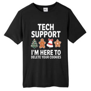 Christmas Tech Support Here To Delete Cookies Xmas Tall Fusion ChromaSoft Performance T-Shirt