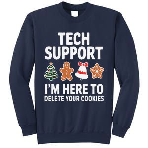 Christmas Tech Support Here To Delete Cookies Xmas Sweatshirt