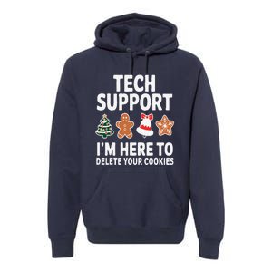 Christmas Tech Support Here To Delete Cookies Xmas Premium Hoodie