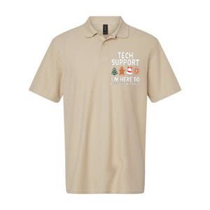 Christmas Tech Support Here To Delete Cookies Xmas Softstyle Adult Sport Polo