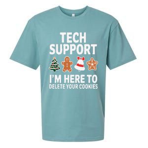 Christmas Tech Support Here To Delete Cookies Xmas Sueded Cloud Jersey T-Shirt