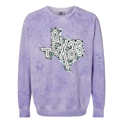 Camouflage Texas State Logo Colorblast Crewneck Sweatshirt