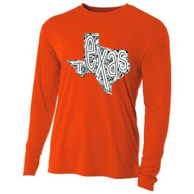 Camouflage Texas State Logo Cooling Performance Long Sleeve Crew