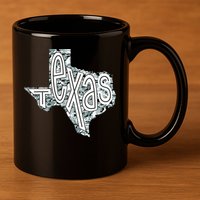 Camouflage Texas State Logo 11oz C Handle Ceramic Mug