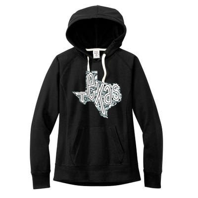 Camouflage Texas State Logo Women's Fleece Hoodie