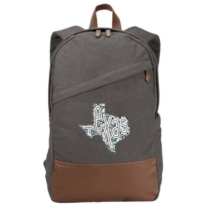 Camouflage Texas State Logo Cotton Canvas Backpack