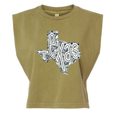 Camouflage Texas State Logo Garment-Dyed Women's Muscle Tee