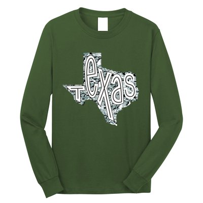 Camouflage Texas State Logo Long Sleeve Shirt