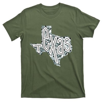 Camouflage Texas State Logo T-Shirt