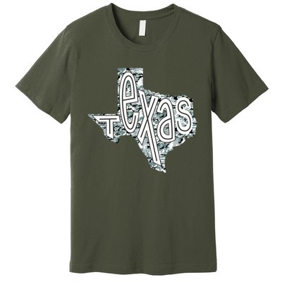 Camouflage Texas State Logo Premium T-Shirt