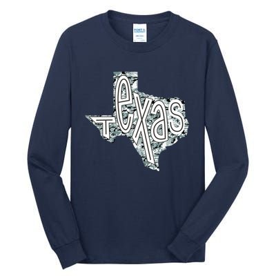 Camouflage Texas State Logo Tall Long Sleeve T-Shirt