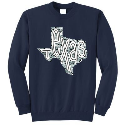 Camouflage Texas State Logo Tall Sweatshirt