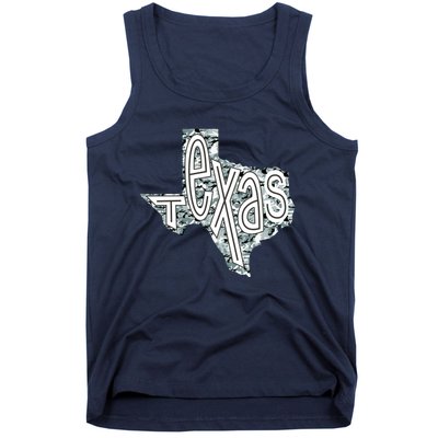 Camouflage Texas State Logo Tank Top