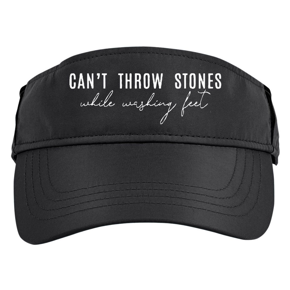 Cant Throw Stones While Washing Feet Adult Drive Performance Visor
