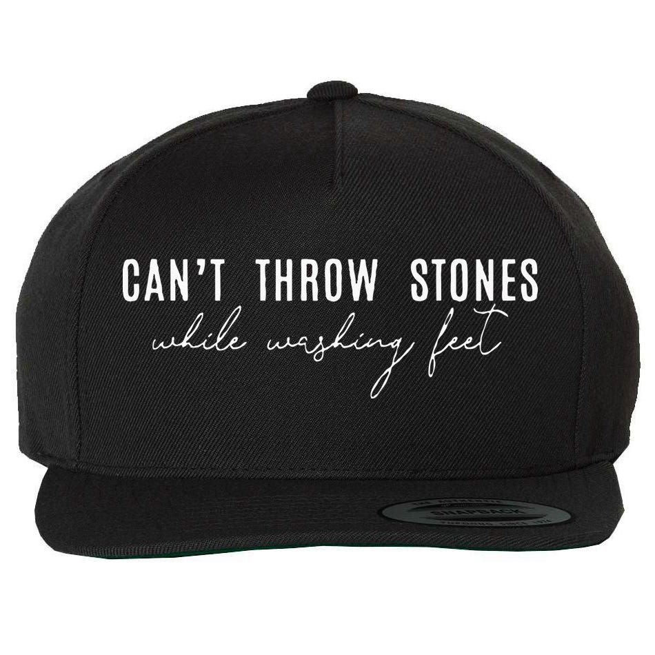 Cant Throw Stones While Washing Feet Wool Snapback Cap