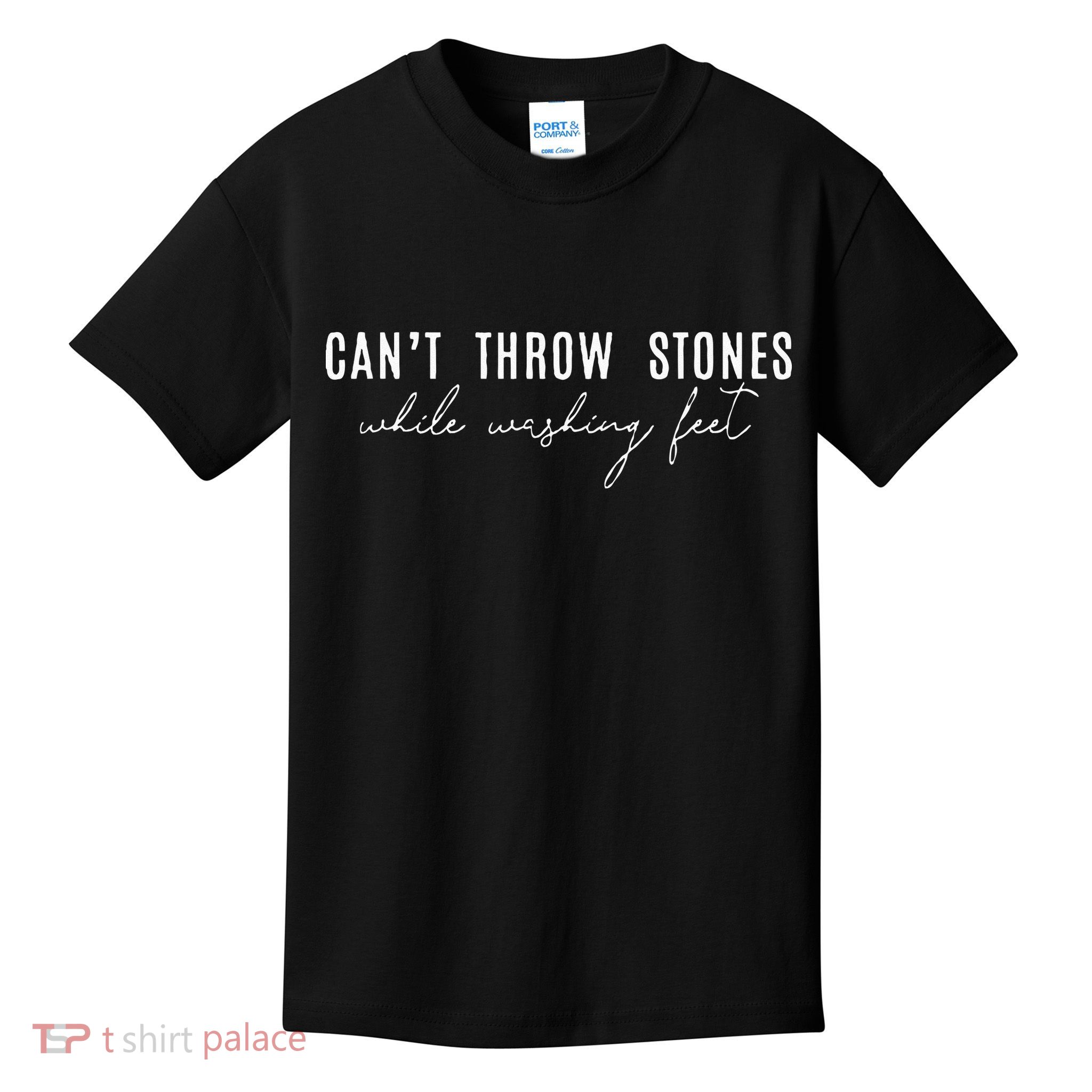 Cant Throw Stones While Washing Feet Kids T-Shirt