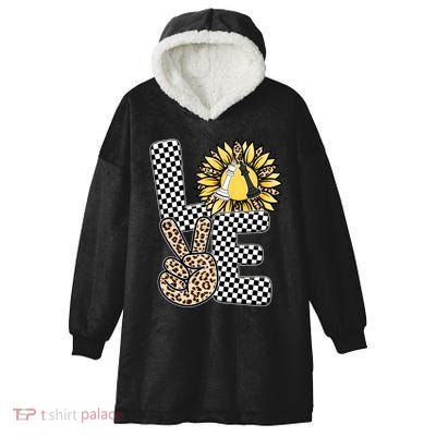 Chess T Shirts Love Chessboard Leopard Sunflower Graphic Plus Size Hooded Wearable Blanket