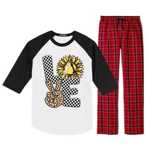 Chess T Shirts Love Chessboard Leopard Sunflower Graphic Plus Size Raglan Sleeve Pajama Set