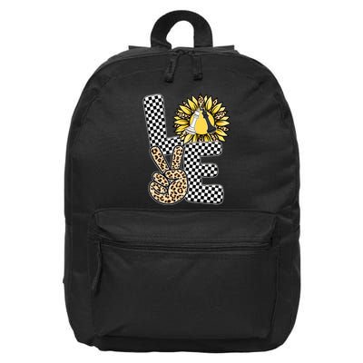 Chess T Shirts Love Chessboard Leopard Sunflower Graphic Plus Size 16 in Basic Backpack
