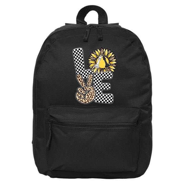 Chess T Shirts Love Chessboard Leopard Sunflower Graphic Plus Size 16 in Basic Backpack
