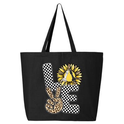 Chess T Shirts Love Chessboard Leopard Sunflower Graphic Plus Size 25L Jumbo Tote